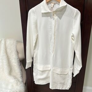 Shirt Dress by H&M size 4 White